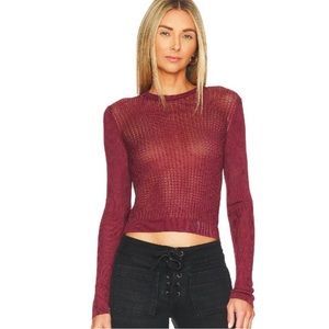 Free People H2O Crew Pullover Sweater Top Medium